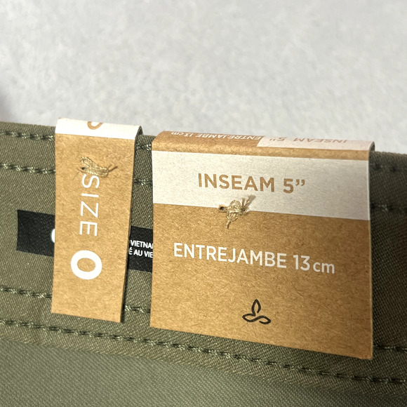 prAna Shorts Womens 0 Green Camo Halle Short ll 5" Nylon Stretch Hiking Outdoors - Picture 4 of 12